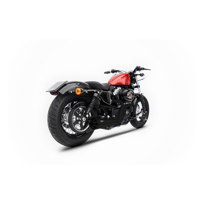 XL 03-13- Escape completo HOMOLOGADO ZARD CONICAL 2-1 SPORTSTER EXHAUST SYSTEM Negro