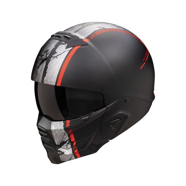Casco Scorpion Exo-Combat II Lord mate negro y rojo