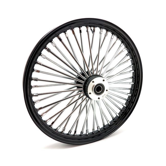 Llanta con radios universal MCS Radial 48 fat spoke front wheel 2.15 x 21 Negro