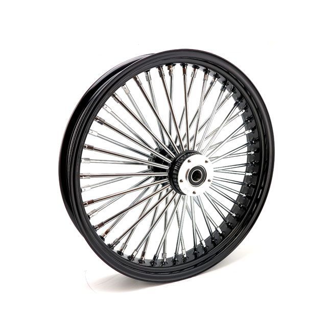 Llanta con radios universal MCS Radial 48 fat spoke front wheel 3.50 x 21 DF negro