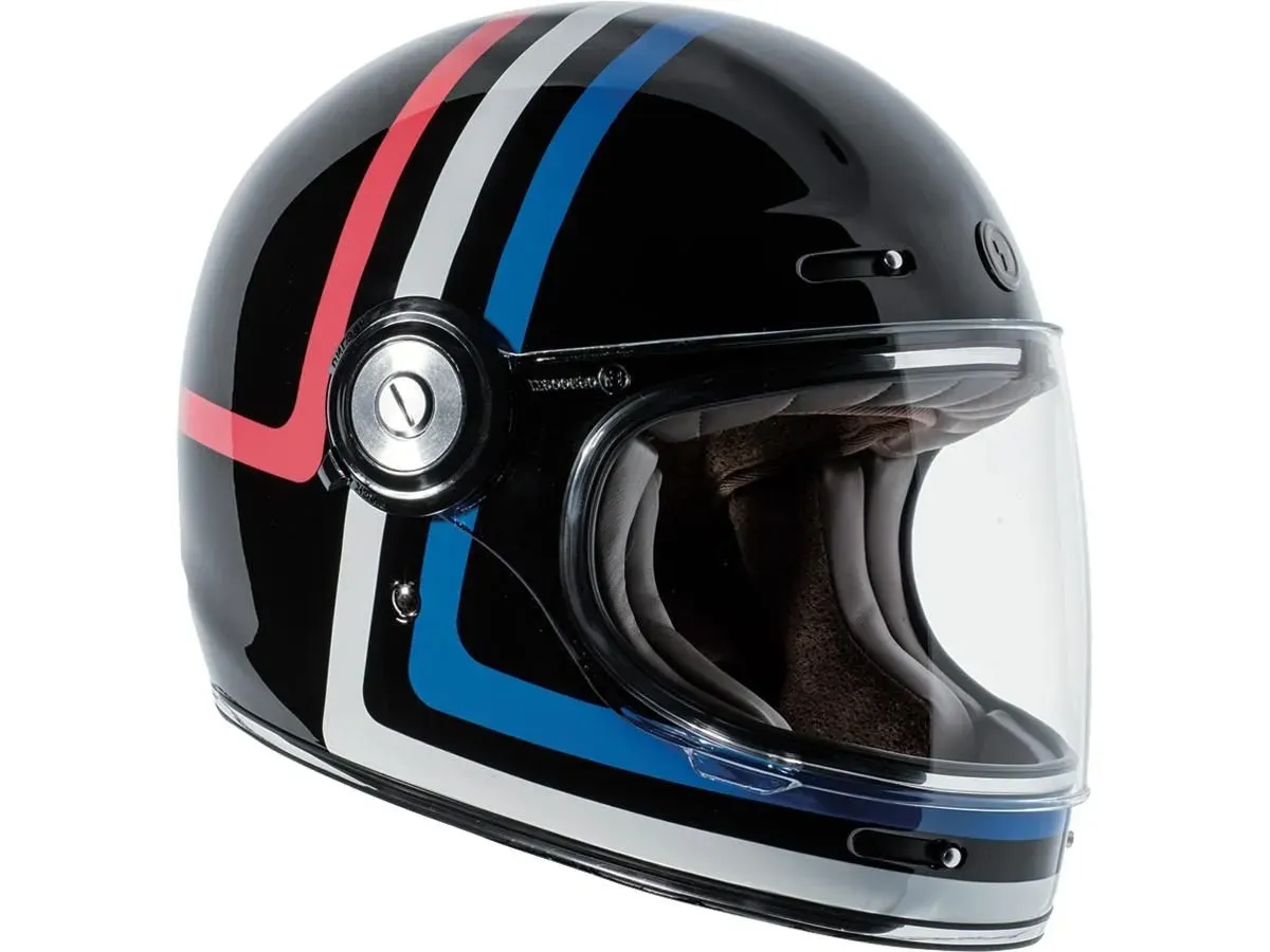 Casco Torc Helmets Newport (T-1) Retro Full Face Helmet Americana Tron