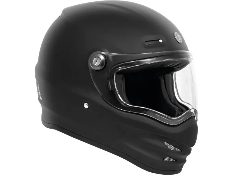 Casco Torc Helmets Pomona (T-9) Retro Full Face Flat Negro Mate