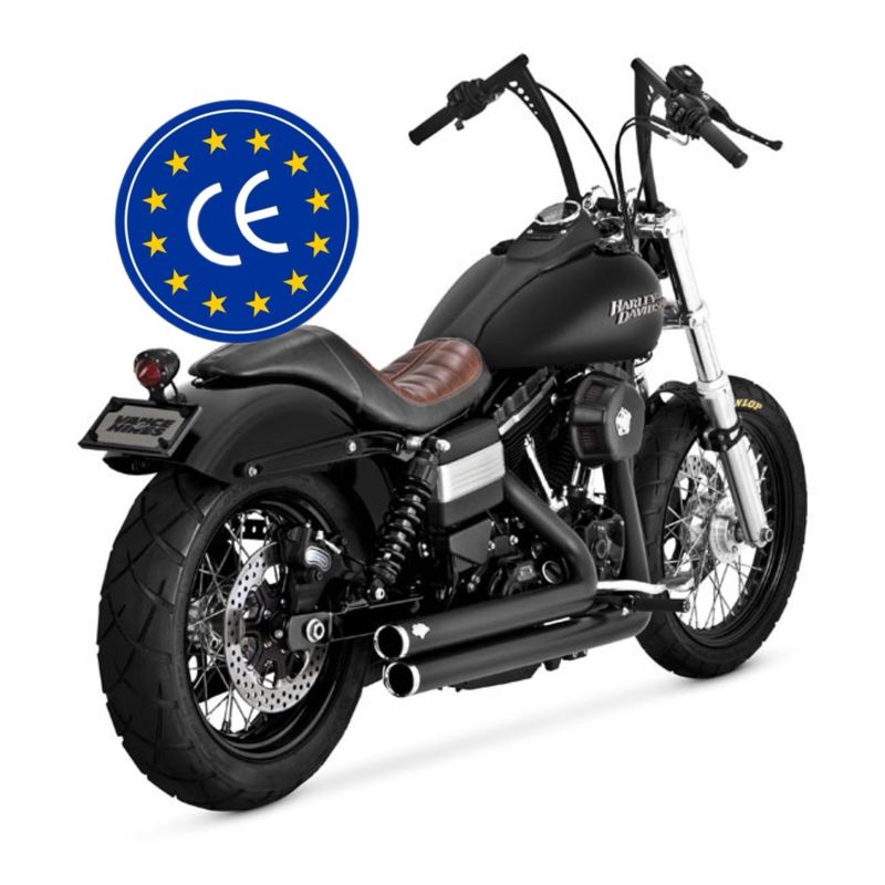 2017 DYNA- ¡HOMOLOGADOS! Vance & Hines Thorcat Big Shots negros