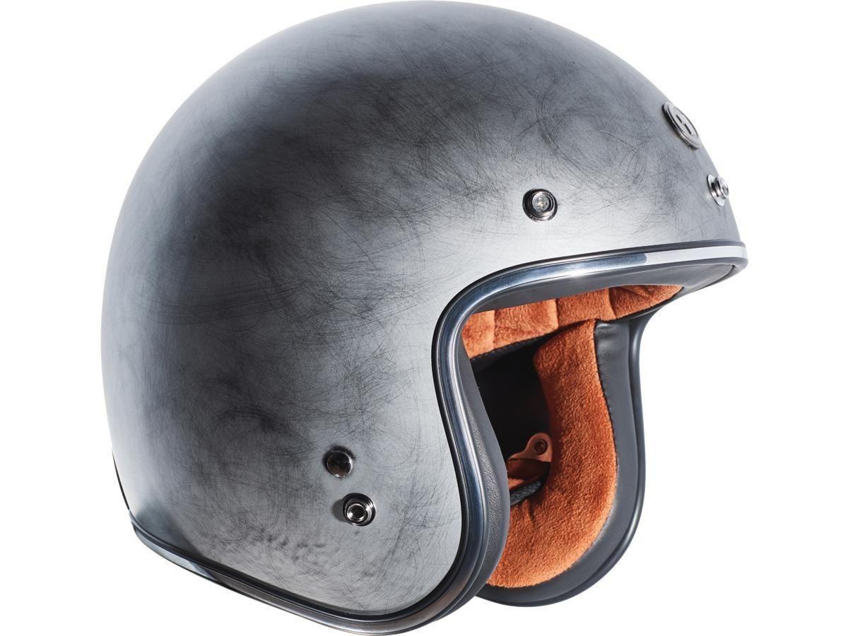 Casco Torc Helmets Del Mar (T-50) ECE Retro Open Face Silver Weathered