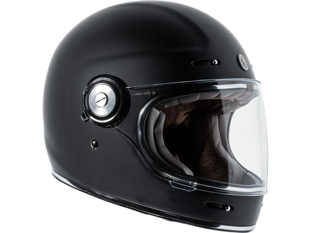 Casco Torc Helmets Newport (T-1) Retro Full Face Helmet Flat Black