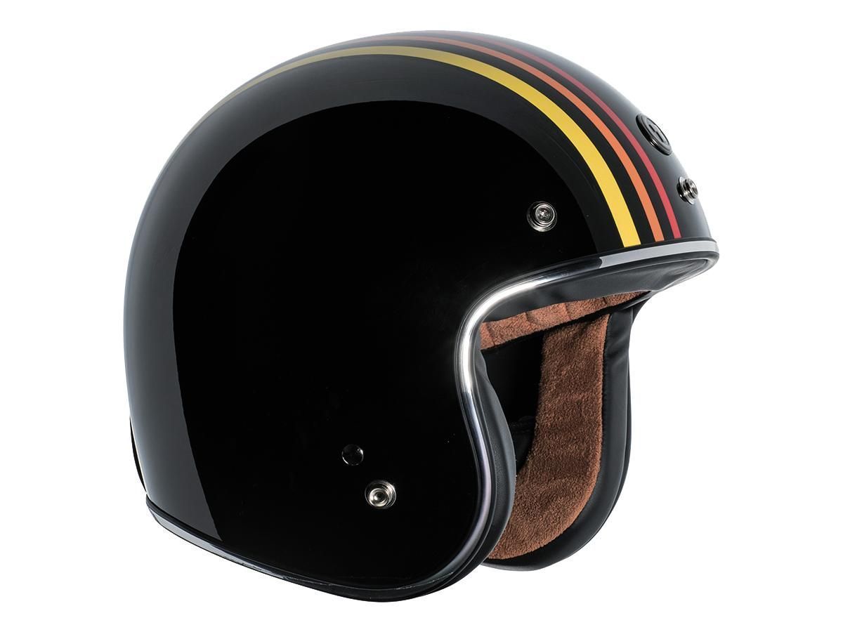 Casco Torc Helmets Del Mar (T-50) ECE Retro Open Face Black 1978