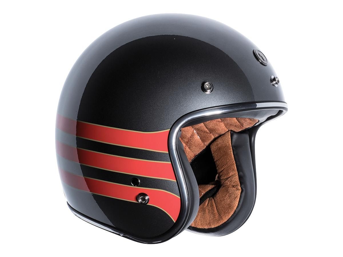 Casco Torc Helmets Del Mar (T-50) ECE Retro Open Face Gray Fastlane