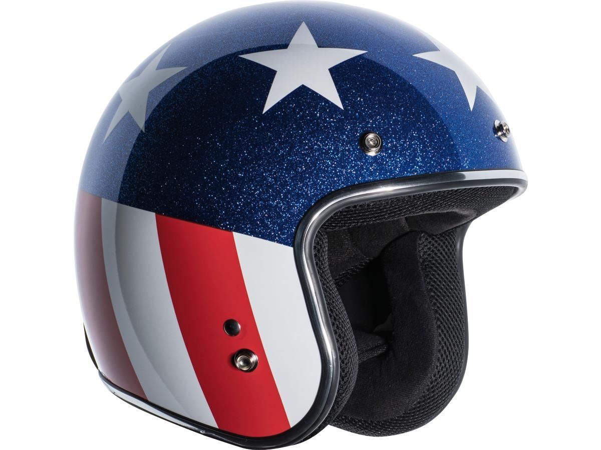 Casco Torc Helmets Del Mar (T-50) ECE Retro Open Face Captain Vegas RWB