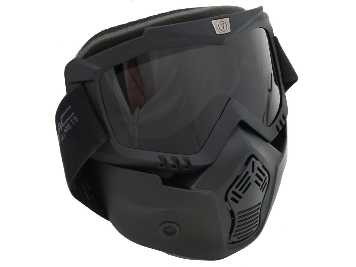 Mascara con gafas antiniebla y ventisca para casco moto
