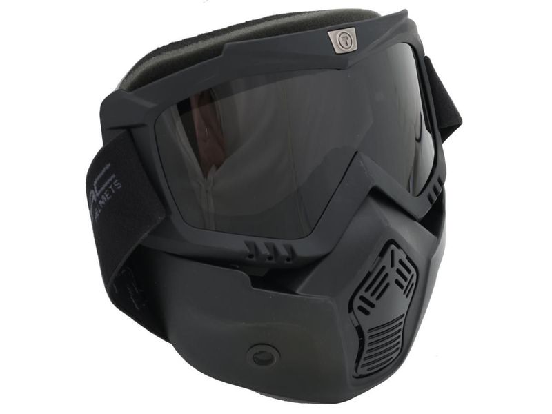 Mascara con gafas antiniebla y ventisca para casco moto
