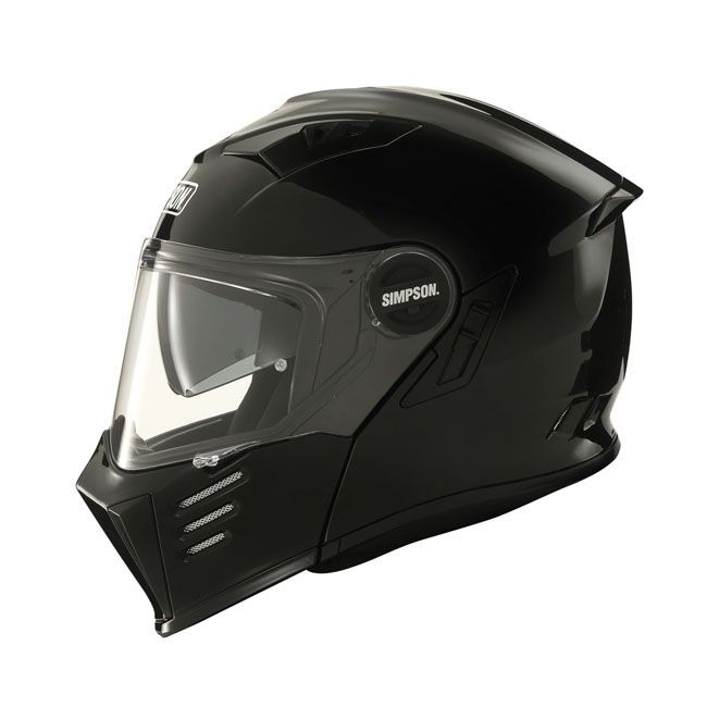 Casco Convertible Simpson Darksome helmet Negro Brillo