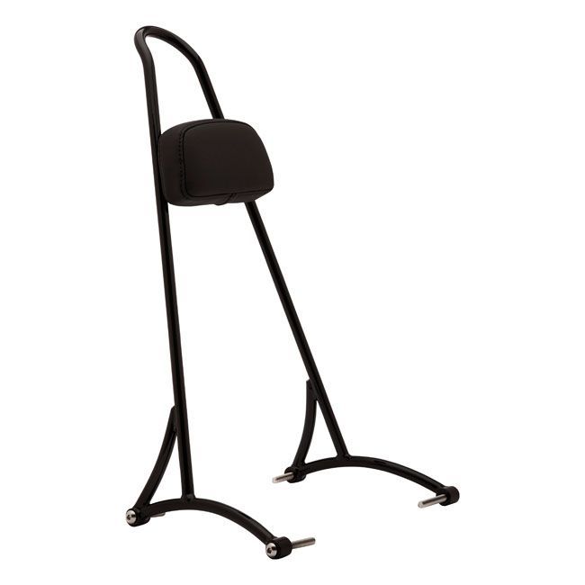04-22 XL- Burly sissy bar. 20" Negro con respaldo