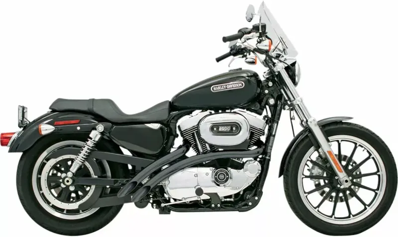 07-13 XL-Escapes BASSANI XHAUST Radial Sweeper Negros para Sportster