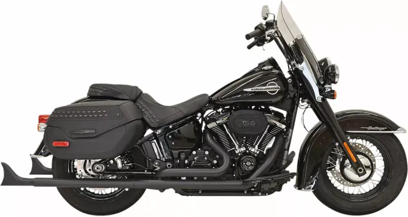 18-24 Softail- Escapes BASSANI XHAUST Fishtail 33" True Dual Negros