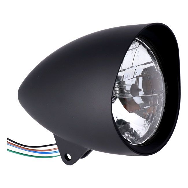 Faro delantero universal clásico 14cm Homologado Classic I 5,75" Negro