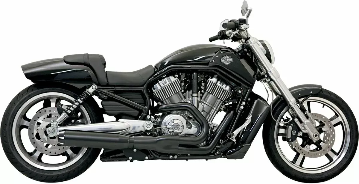 07-17 V-ROD- Escape BASSANI XHAUST Road Rage II B1 Power 2-1 Negro