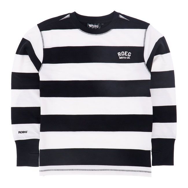 Sudadera Roeg Ricky jersey Blanco y Negro