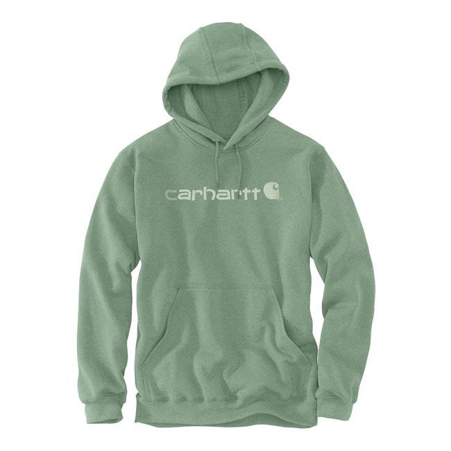 Sudadera con capucha Carhartt Signature Logo sweatshirt loden frost heather