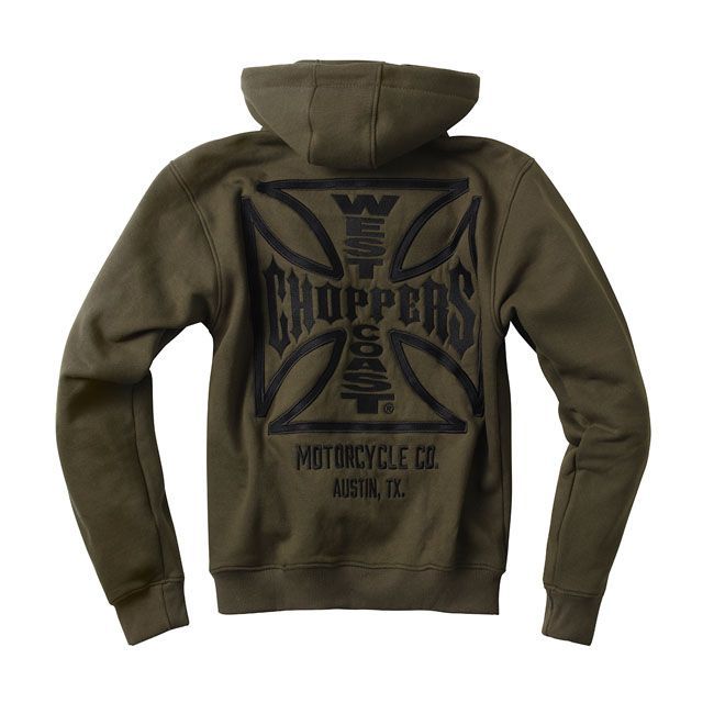 Sudadera con capucha y cremallera West Coast Choppers  Og Atx Zip hoodie olive VERDE