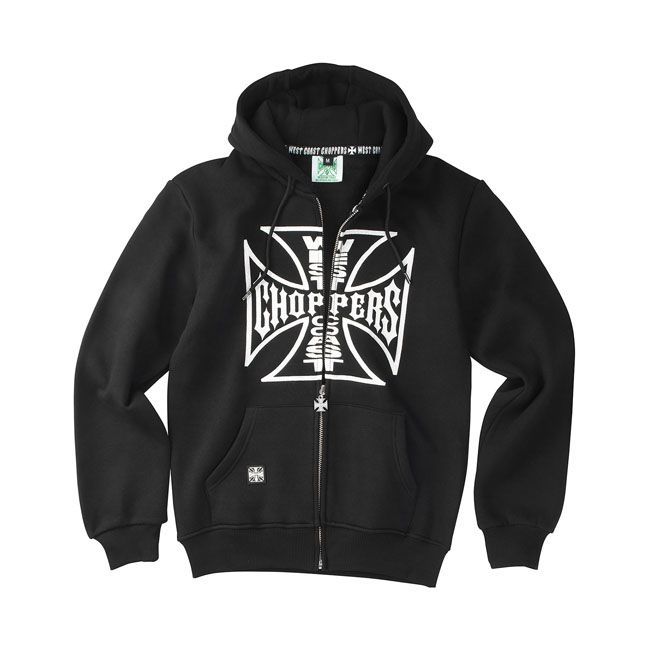 Sudadera con capucha y cremallera West Coast Choppers OG logo zip hoodie negra