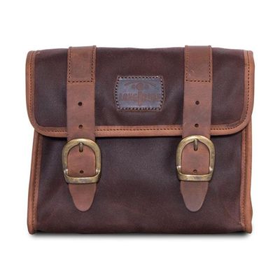 Alforja Lateral o trasera para moto 
 Longride, 'Mini' waxed cotton saddlebag. Marron Brown Bolsa Mochila