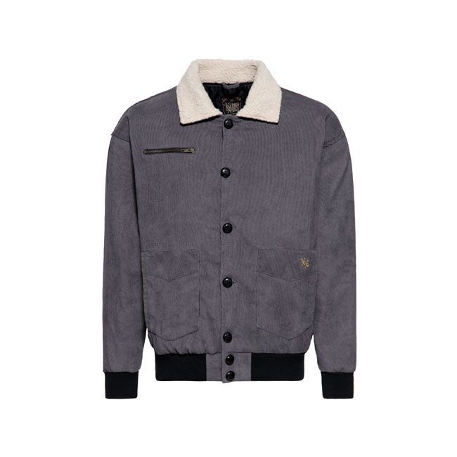 Chaqueta King Kerosin KK corduroy steel grey