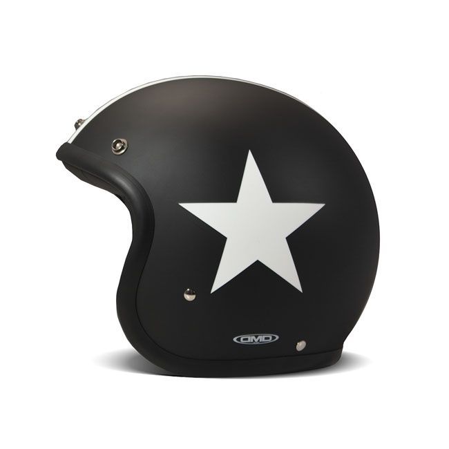 CASCO DMD RETRO ESTRELLA STAR MATTE BLACK