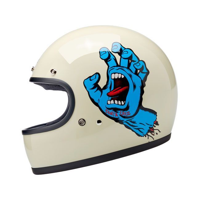 Casco Biltwell Gringo Santa Cruz handmade vintage white Limitado