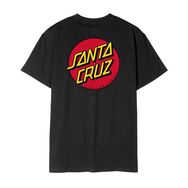 Camiseta Santa Cruz logo Dot Chest negra