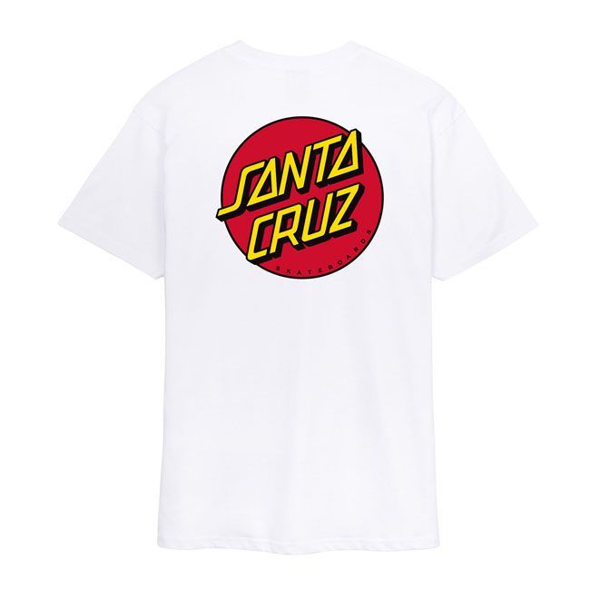 Camiseta Santa Cruz logo Dot Chest blanca