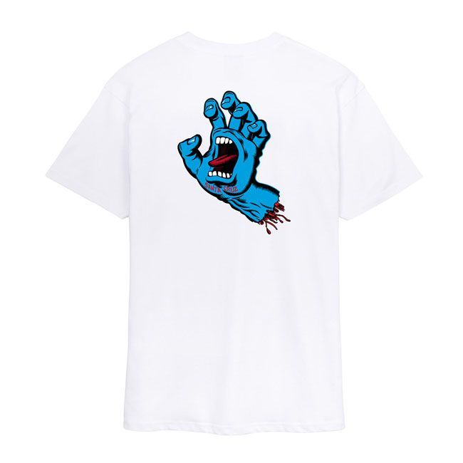 Camiseta Santa Cruz Screaming Hand Chest  blanca