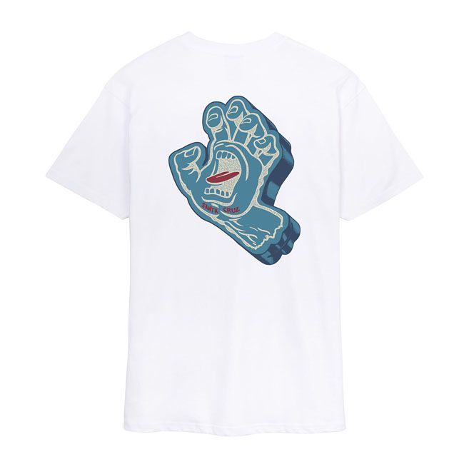 Camiseta Santa Cruz Screaming Foam Hand blanca
