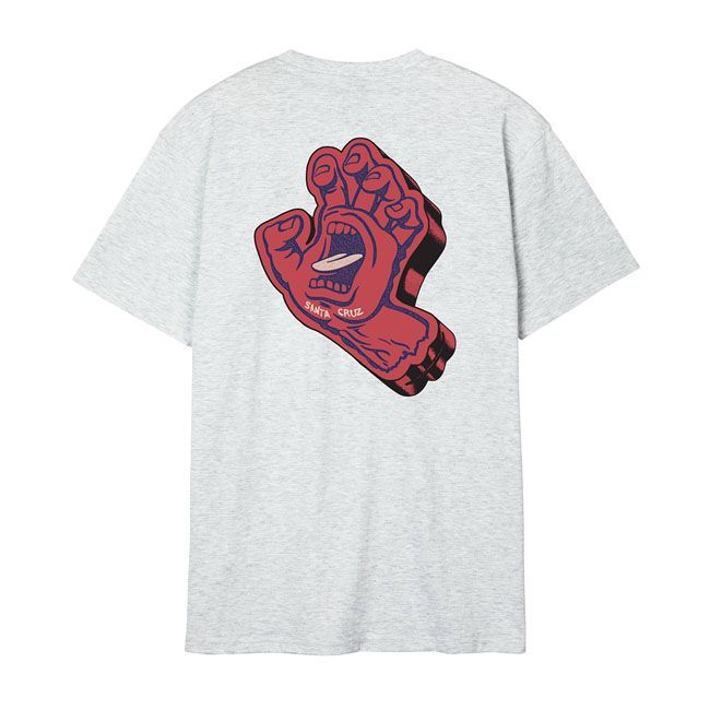 Camiseta Santa Cruz Screaming Foam Hand athletic heather gris claro