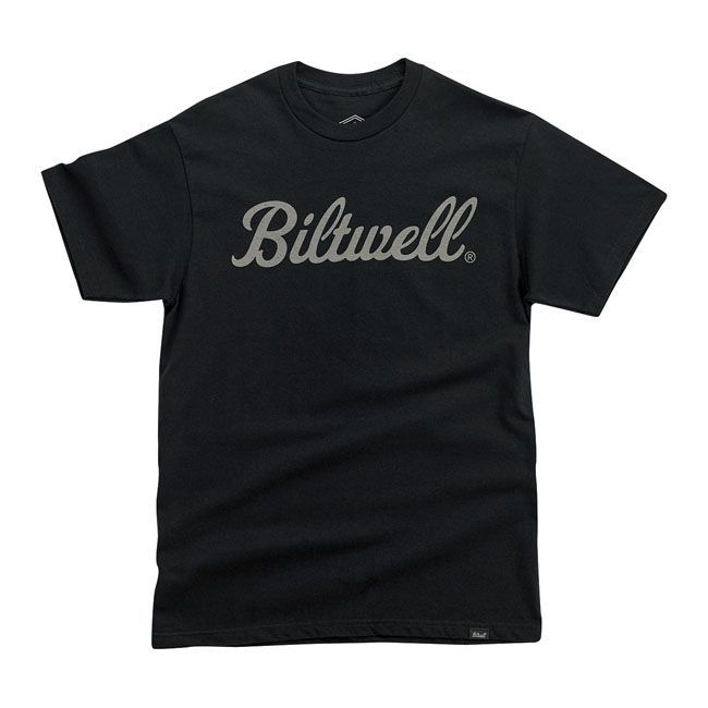 Camiseta Biltwell Script Grey T-shirt negra