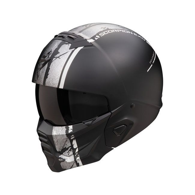 Casco convertible Scorpion Exo-Combat II Lord matt black/silver