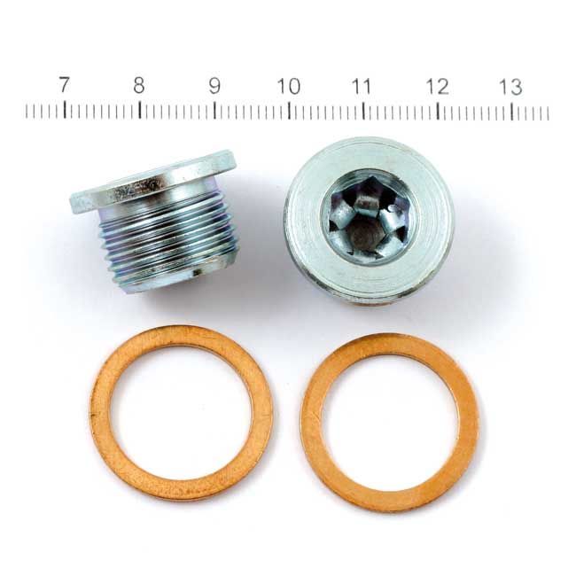 Tapones tornillos para entrada Snoda Lmbda Vance & Hines, 18mm O2 sensor plug set. zinc.