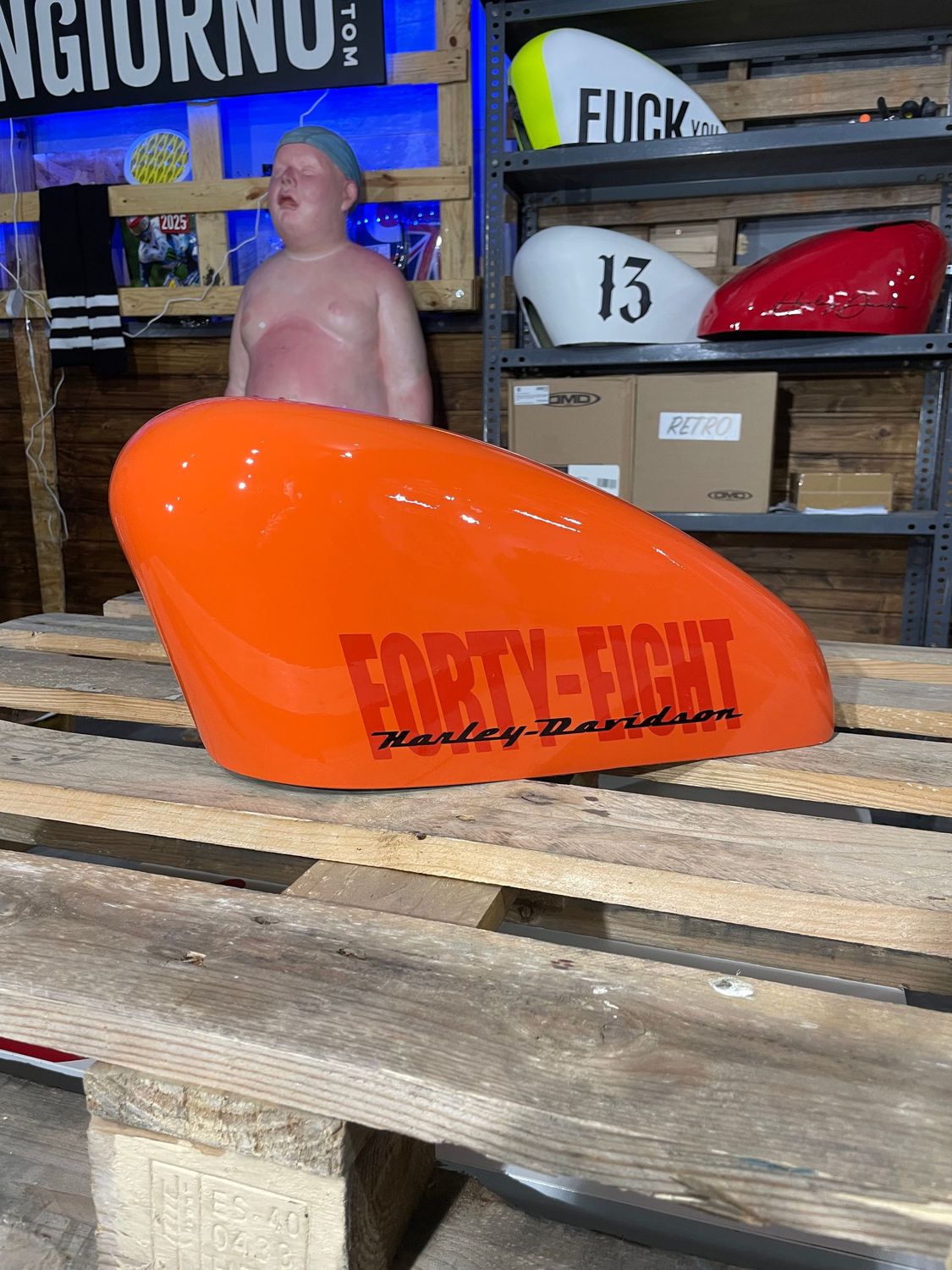 1983-2022 XL- Carcasa funda cubre depósito de gasolina Naranja Forty Eight para todos los años y modelos de XL Sportster