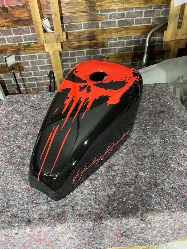 1983-2022 XL- Carcasa funda cubre depósito de gasolina Punisher para todos los años y modelos de XL Sportster