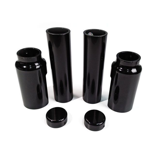 V-ROD 02-06- Kit completo de Protectores para horquilla en negro brillo