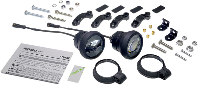 FARO ANTINIEBLA AUXILIAR KOSO HOMOLOGADO, AURORA LED FOG LIGHT KIT. BLACK