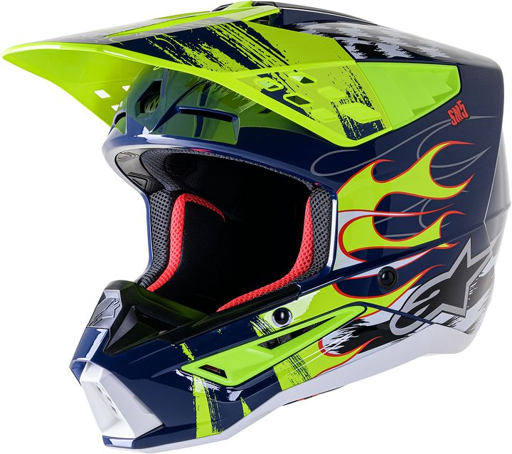 CASCO ALPINESTARS HELMET SM5 RASH NV/YL