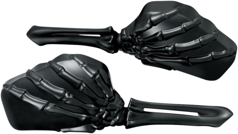 RETROVISORES KURYAKYN MIRROR SKLTN BLK/BLK