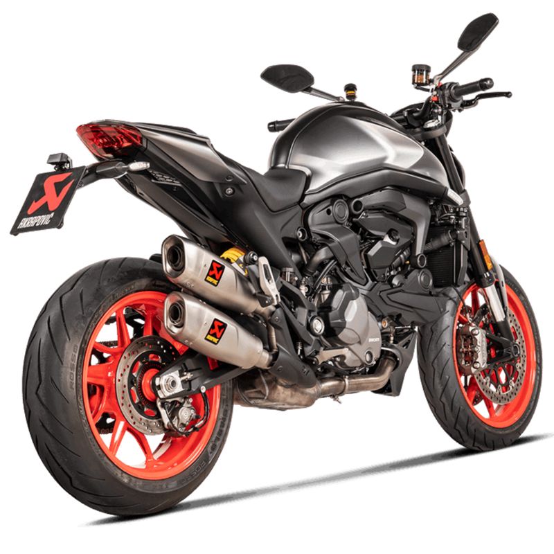 Doble silenciador Akrapovic Homologado para Ducati Monster 937 Escape Slip On