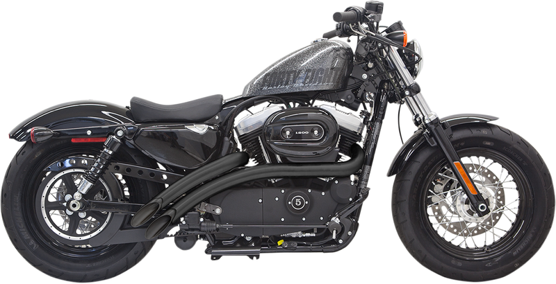 14-22 XL- Escapes BASSANI XHAUST Radial Sweeper curvados negros para Sportster