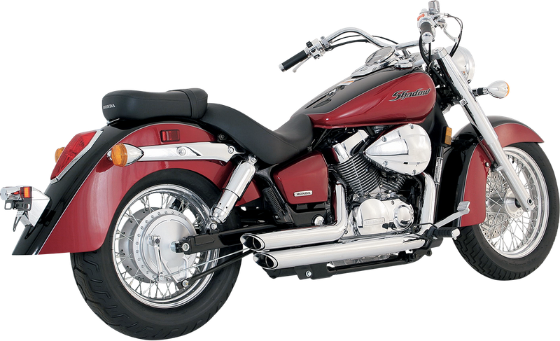 Escapes Vince & Hines cromados para Honda Shadow 750