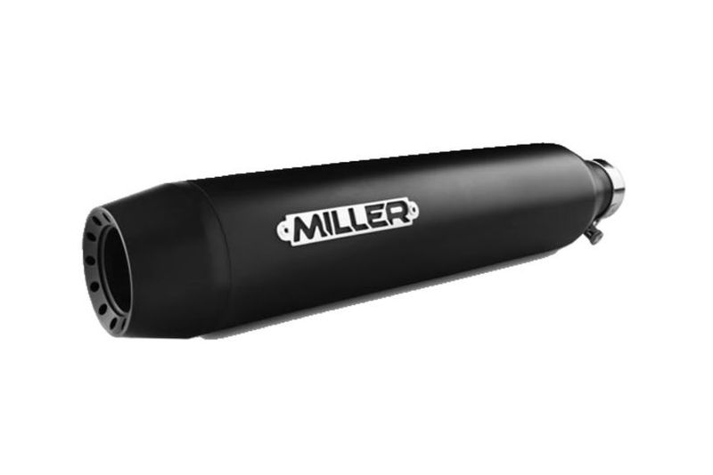 17-20 INDIAN SCOUT-  Set de Dos Miller, Yuma II 1133ccm Euro 4 Slip-On mufflers. Matte Black