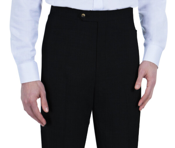 Gabardine Twill Top Pocket Flat Front  (various sizes) BLACK AND NAVY
