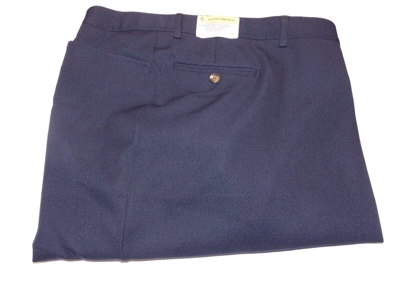 70R MILBERN-COMFORT TECH GABARDINE TWILL Navy Top Western Pocket Flat Front with belt loops Washable