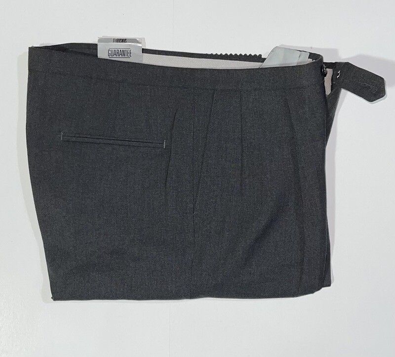 32R Genuine Sansabelt Pants - (Med. Grey) - 100% Polyester - Pleated Front - Side Pocket - Washable