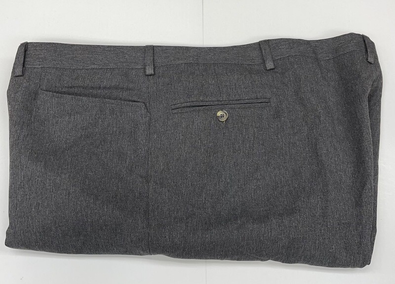 45R x 29 (up to 30.5) Genuine Sansabelt Gabardine Twill Pants - (Charcoal) - 100% Polyester - Plain Front - Top Pocket - Belt Loops Added - Washable